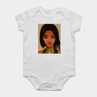 Black Anime girl Baby Bodysuit